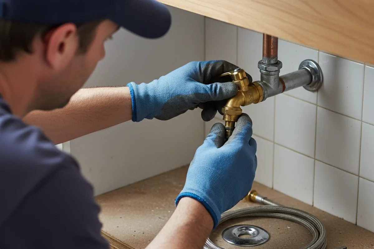 Shutoff valve and fitting work during Faucet and Fixture Repair in Altha